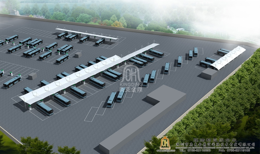 深圳市前海四、五站場(chǎng)公交總站充電樁膜結(jié)構(gòu)加蓋改造項(xiàng)目